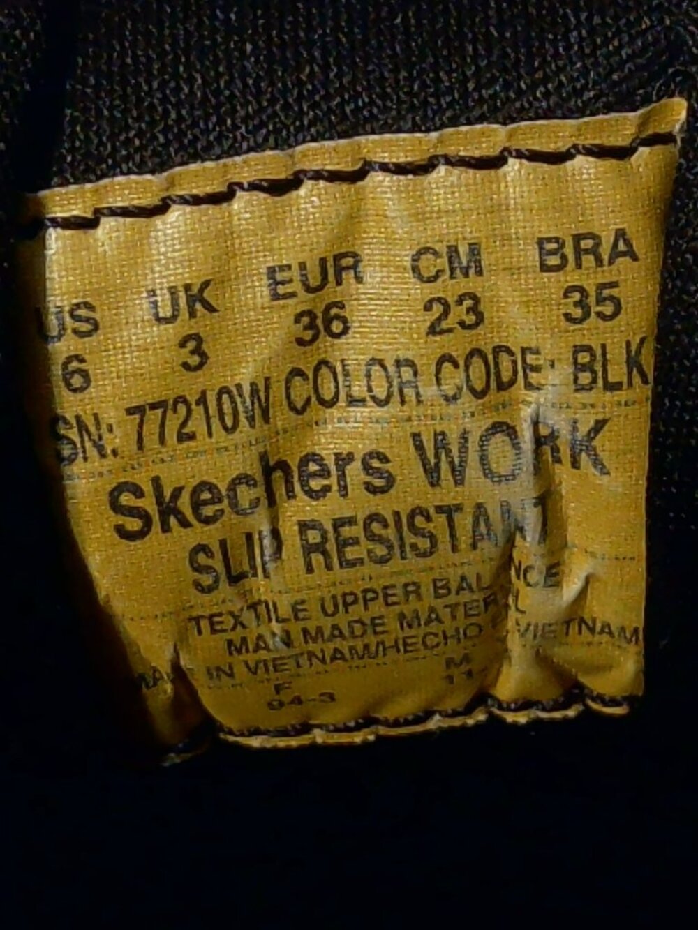 Skechers Work Slip Resistant Black Mesh Shoes Women's Size 6 Wide Fit - Picture 7 of 12